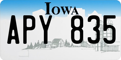 IA license plate APY835