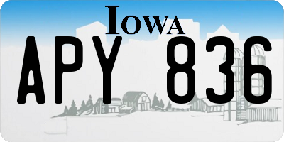 IA license plate APY836