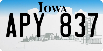 IA license plate APY837