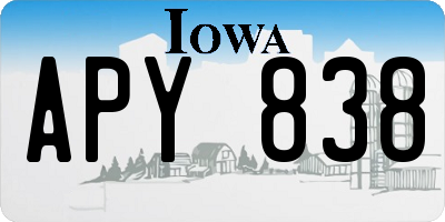IA license plate APY838