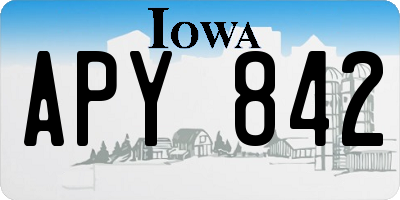 IA license plate APY842