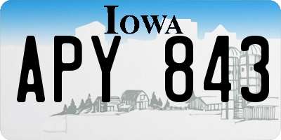 IA license plate APY843