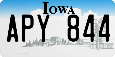 IA license plate APY844