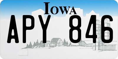 IA license plate APY846