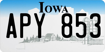 IA license plate APY853