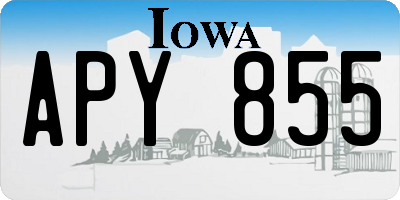 IA license plate APY855