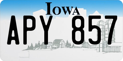 IA license plate APY857