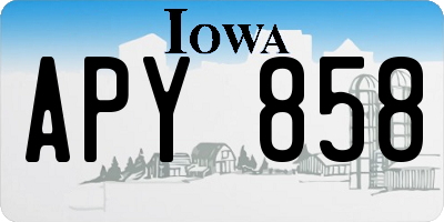 IA license plate APY858