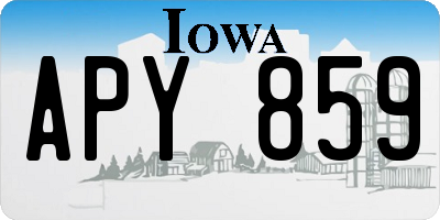 IA license plate APY859