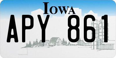IA license plate APY861