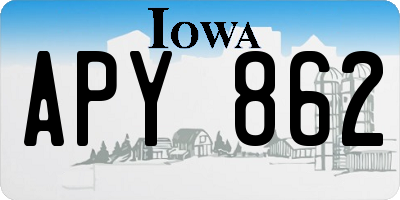 IA license plate APY862