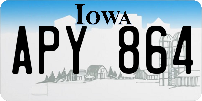 IA license plate APY864