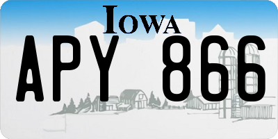 IA license plate APY866