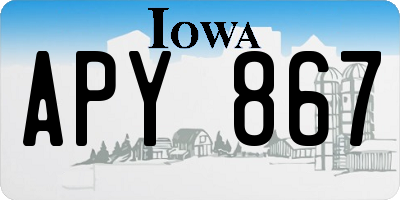 IA license plate APY867