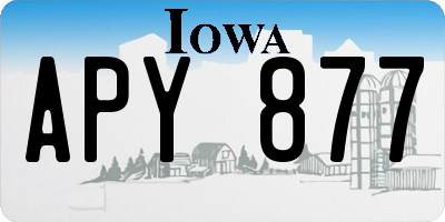 IA license plate APY877