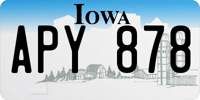 IA license plate APY878