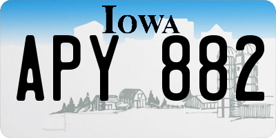IA license plate APY882