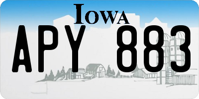 IA license plate APY883