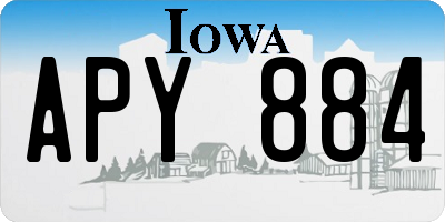 IA license plate APY884