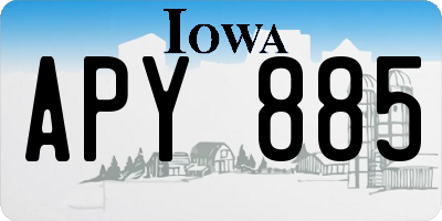 IA license plate APY885
