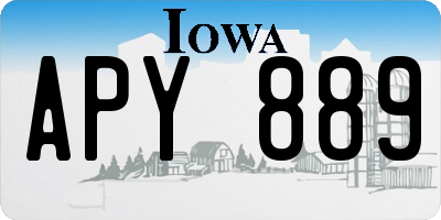 IA license plate APY889