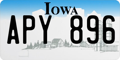 IA license plate APY896