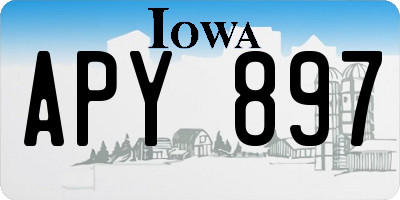 IA license plate APY897
