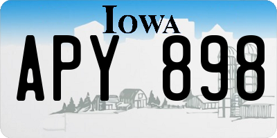 IA license plate APY898