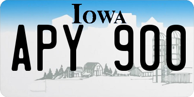 IA license plate APY900