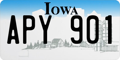 IA license plate APY901