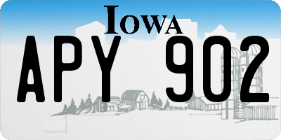 IA license plate APY902