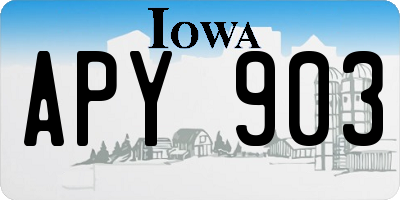 IA license plate APY903