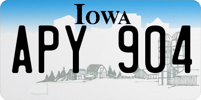 IA license plate APY904