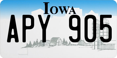 IA license plate APY905