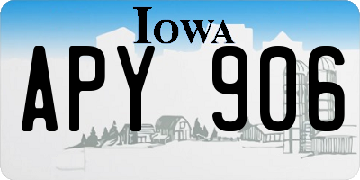 IA license plate APY906