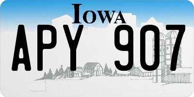 IA license plate APY907