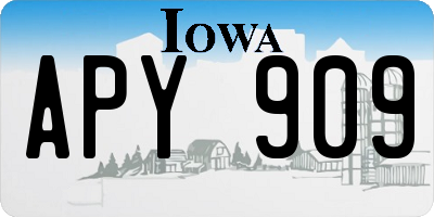 IA license plate APY909