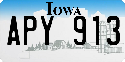 IA license plate APY913