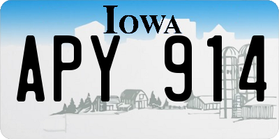 IA license plate APY914
