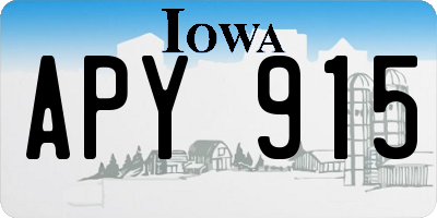 IA license plate APY915