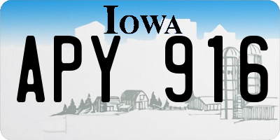 IA license plate APY916