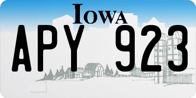 IA license plate APY923
