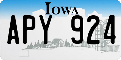 IA license plate APY924