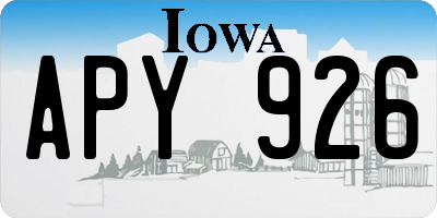 IA license plate APY926
