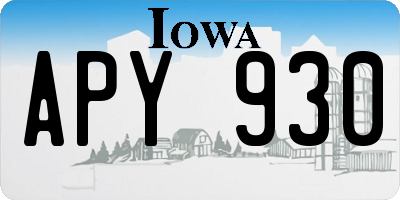 IA license plate APY930
