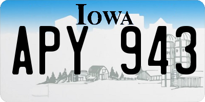 IA license plate APY943