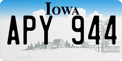 IA license plate APY944