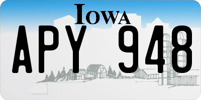 IA license plate APY948