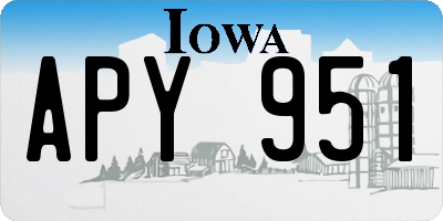 IA license plate APY951