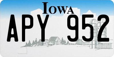 IA license plate APY952